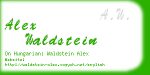 alex waldstein business card